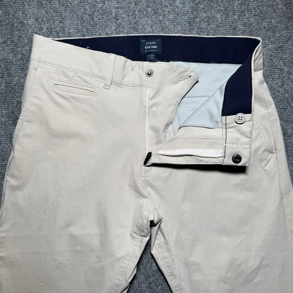 J.Crew 484 Slim-Fit Stretch Tech Chino Pant Beige Brown W29, 30" Inseam - Picture 4 of 16
